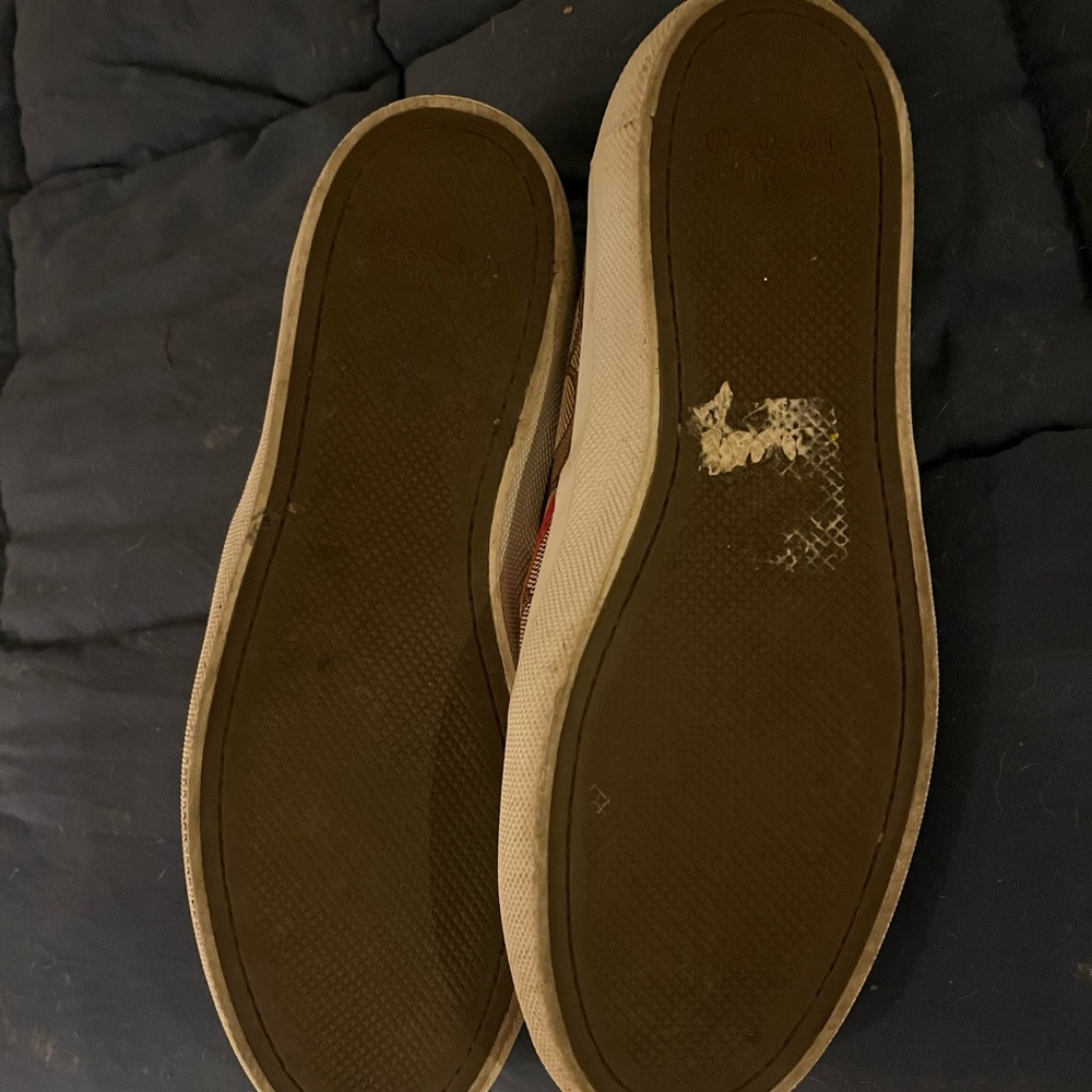 Coach Brown and Red Slip-On Shoes - Picture 2 of 5